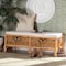 Bali & Pari Materra Modern bohemian Natural Brown Rattan Bench 239-13579-ZORO - alternate 4
